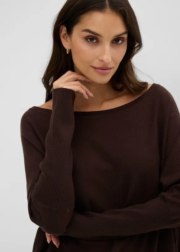 Maglione in filato fine di misto viscosa, bonprix