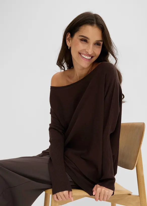 Maglione in filato fine di misto viscosa, bonprix
