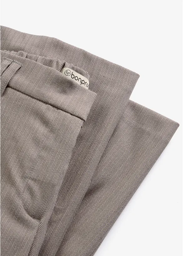 Pantaloni  in simil lana a trama spigata, bonprix