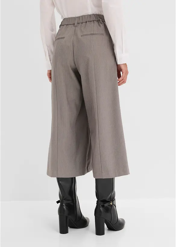 Pantaloni  in simil lana a trama spigata, bonprix