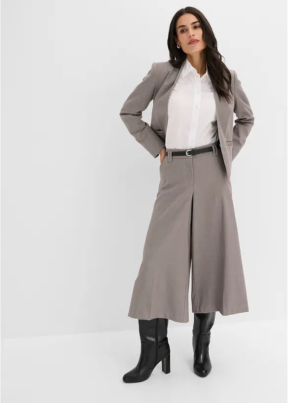 Pantaloni  in simil lana a trama spigata, bonprix