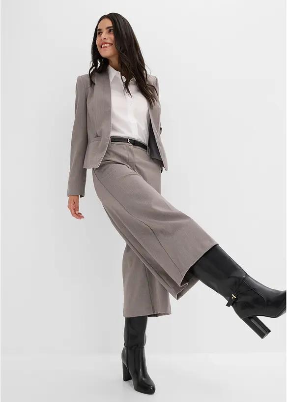 Pantaloni  in simil lana a trama spigata, bonprix