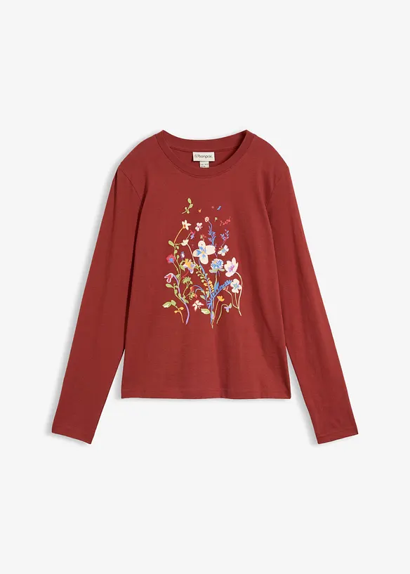 Maglia a maniche lunghe in puro cotone biologico, bonprix