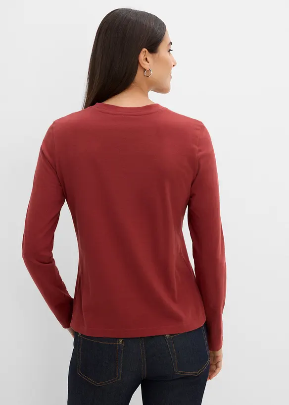 Maglia a maniche lunghe in puro cotone biologico, bonprix