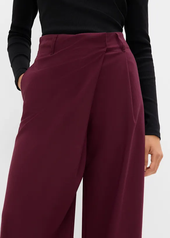 Pantaloni larghi in misto viscosa fluido, bonprix