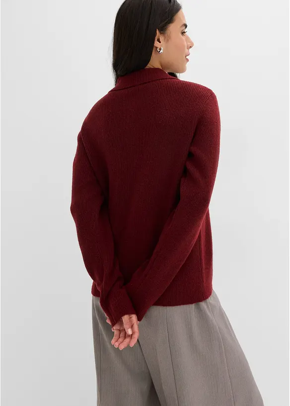 Maglione polo con percentuale di lana, bonprix