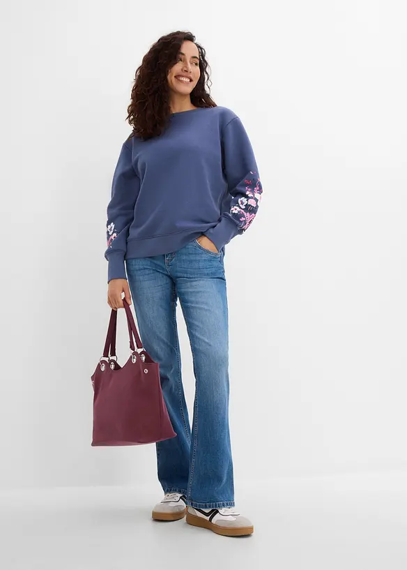 Felpa in misto cotone, bonprix