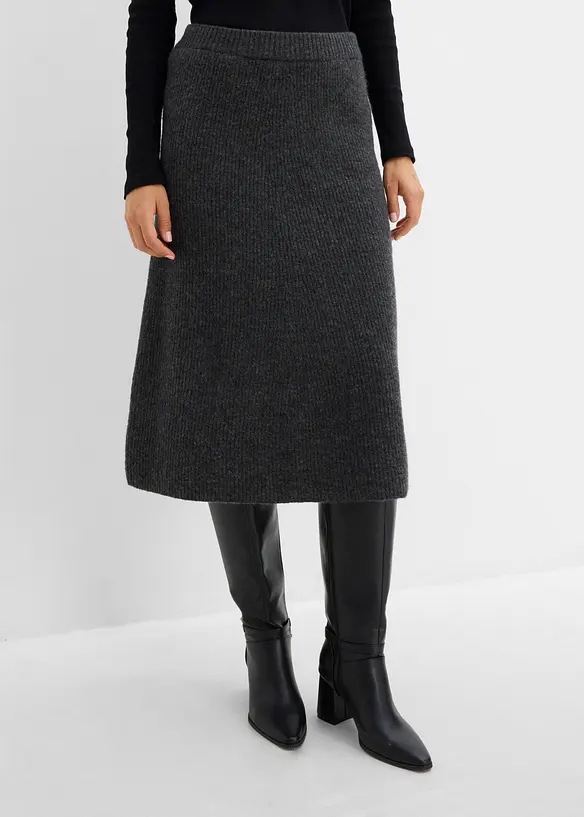 Gonna midi in maglia, bonprix