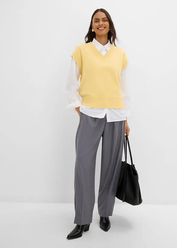 Gilet in maglia di puro cotone, bonprix