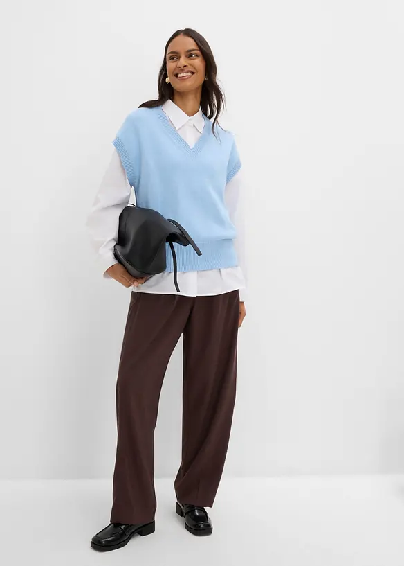 Gilet in maglia di puro cotone, bonprix