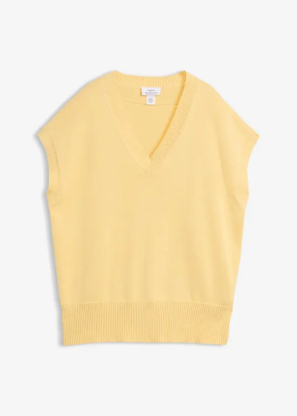 Gilet in maglia di puro cotone, bonprix