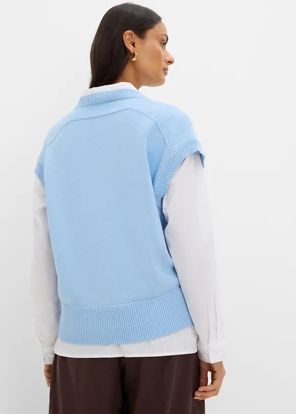 Gilet in maglia di puro cotone, bonprix