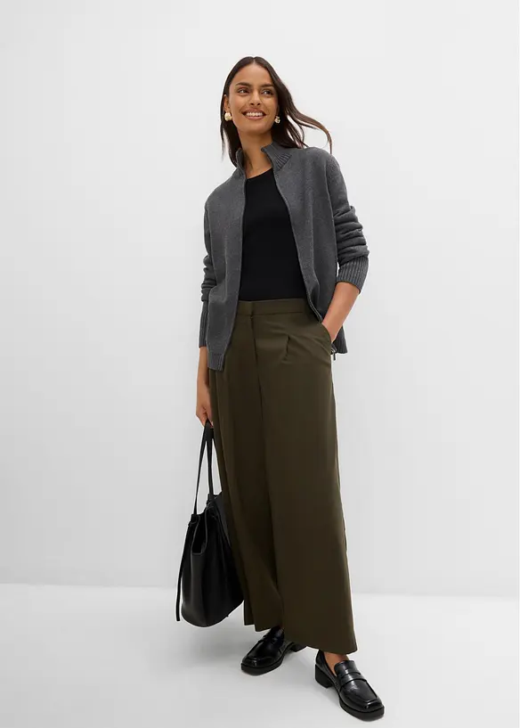Pantaloni barrel in misto viscosa, bonprix