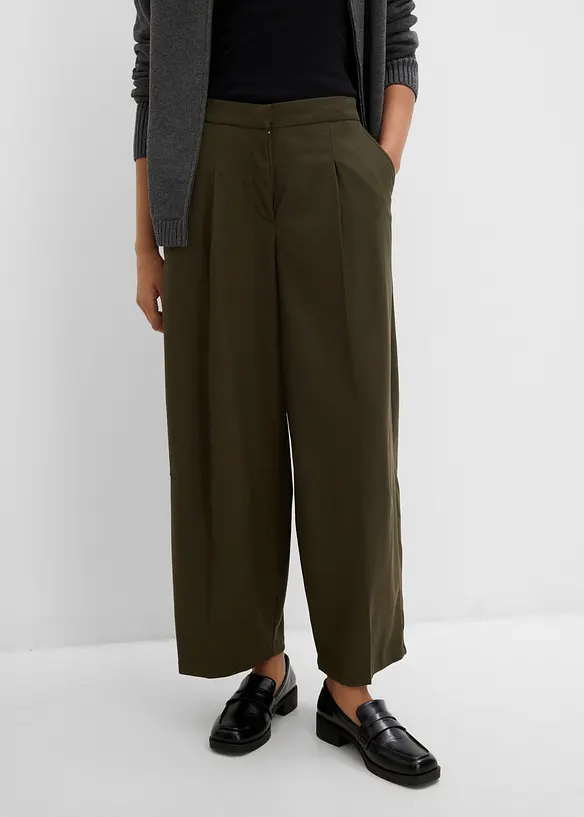 Pantaloni barrel in misto viscosa, bonprix