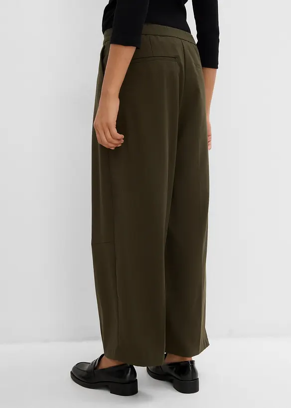 Pantaloni barrel in misto viscosa, bonprix