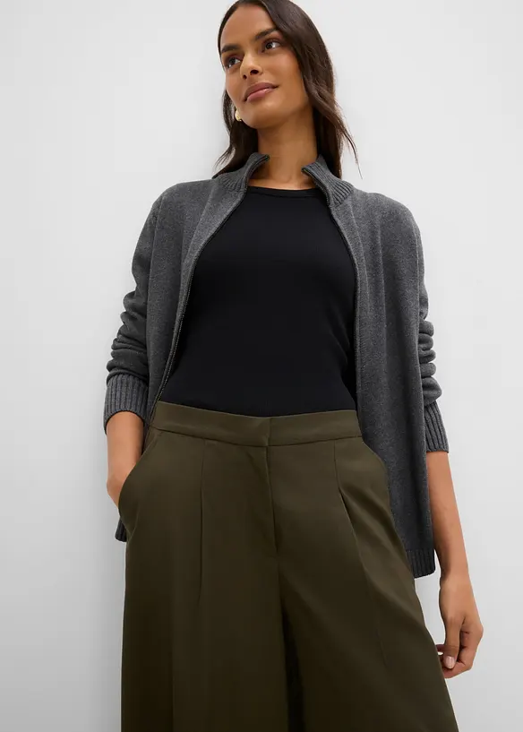 Pantaloni barrel in misto viscosa, bonprix