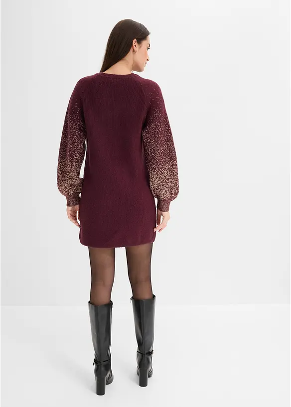 Abito in maglia con effetto glitterato, bonprix