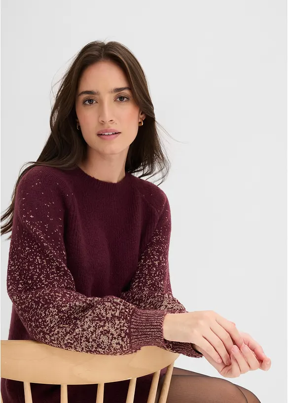 Abito in maglia con effetto glitterato, bonprix