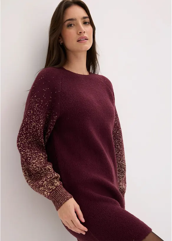 Abito in maglia con effetto glitterato, bonprix