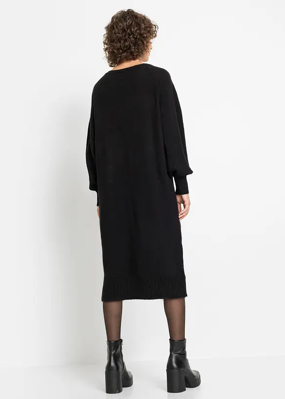 Abito midi oversize in maglia, bonprix