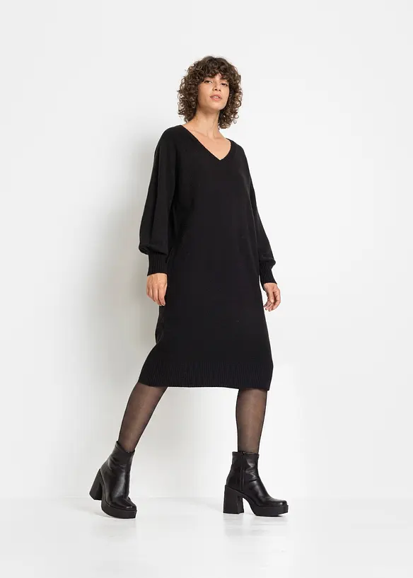 Abito midi oversize in maglia, bonprix