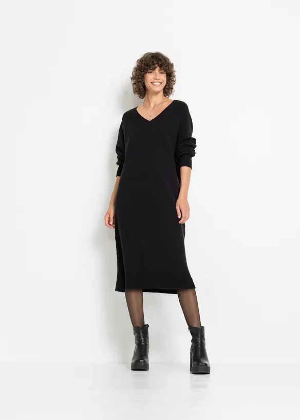 Abito midi oversize in maglia, bonprix