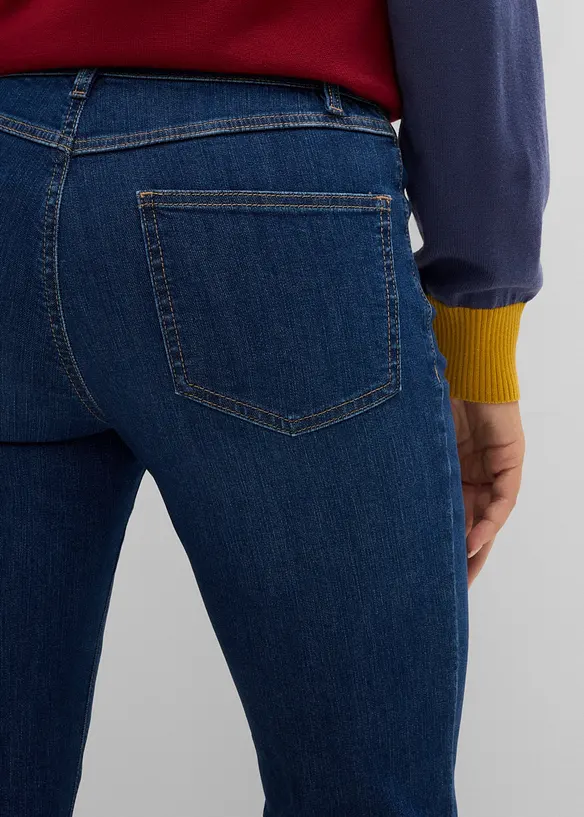 Jeans bootcut, vita media, bonprix