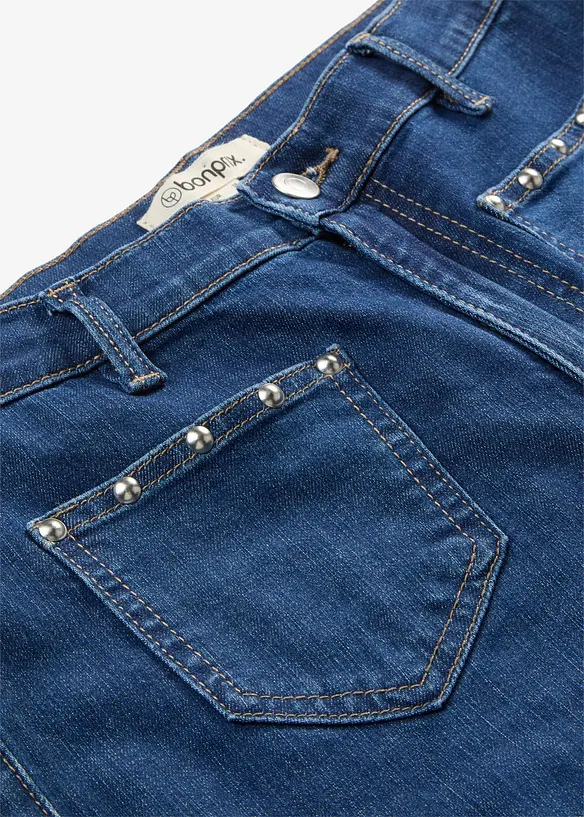 Jeans bootcut, vita media, bonprix