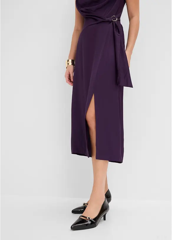 Abito midi in satin fluido, bonprix