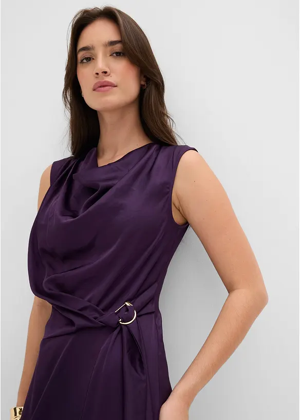 Abito midi in satin fluido, bonprix