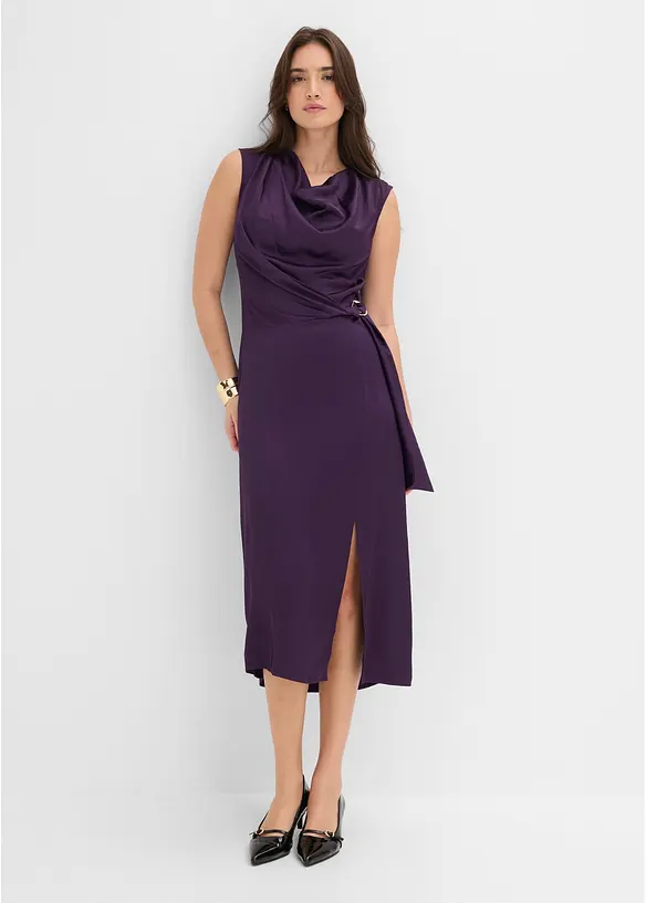 Abito midi in satin fluido, bonprix