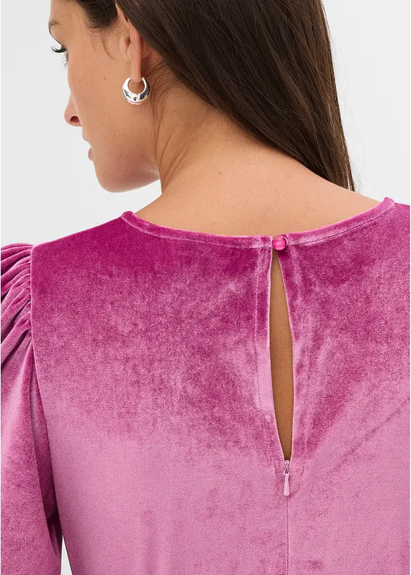 Abito midi in velluto morbido, bonprix