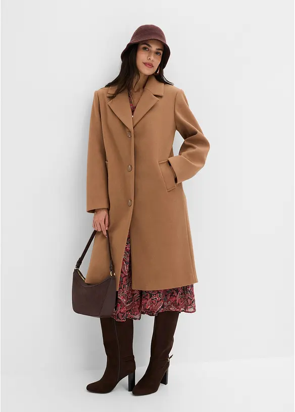 Cappotto corto in simil lana, bonprix