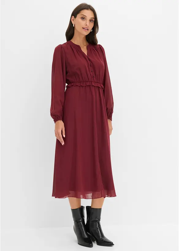 Abito in chiffon con gonna svasata, bonprix