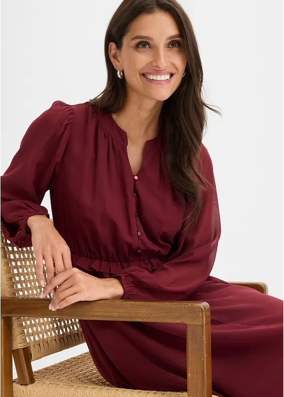Abito in chiffon con gonna svasata, bonprix