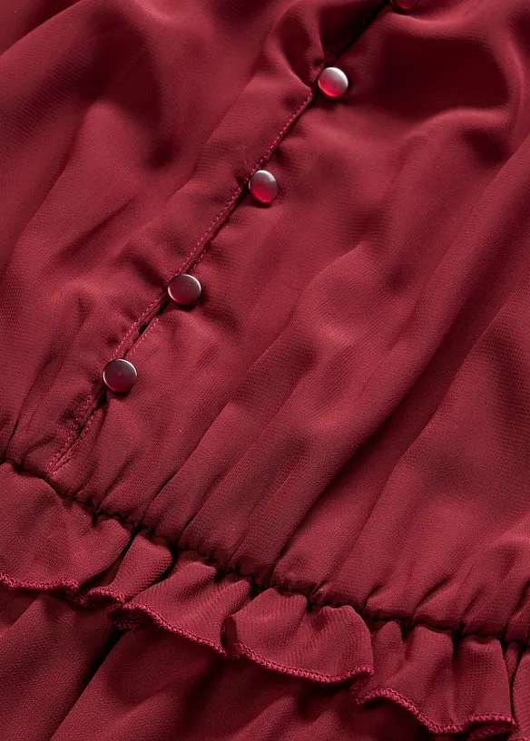 Abito in chiffon con gonna svasata, bonprix