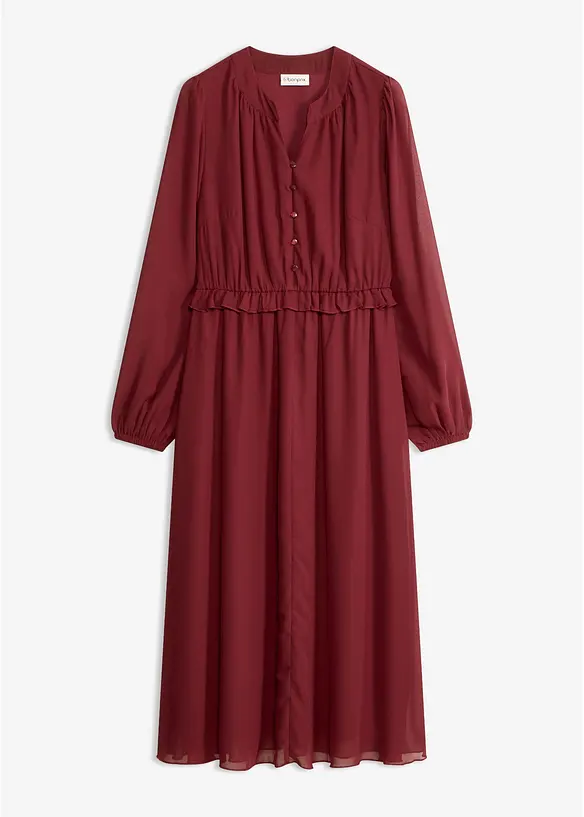 Abito in chiffon con gonna svasata, bonprix