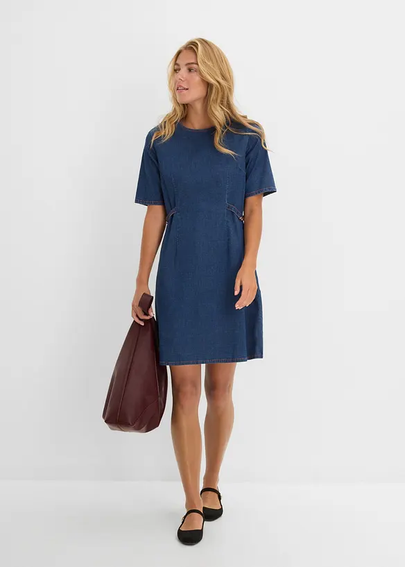 Abito in jeans di cotone elasticizzato, bonprix
