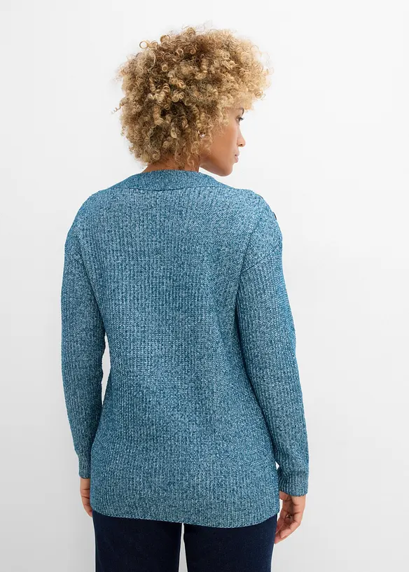 Maglione oversize con bottoni, bonprix