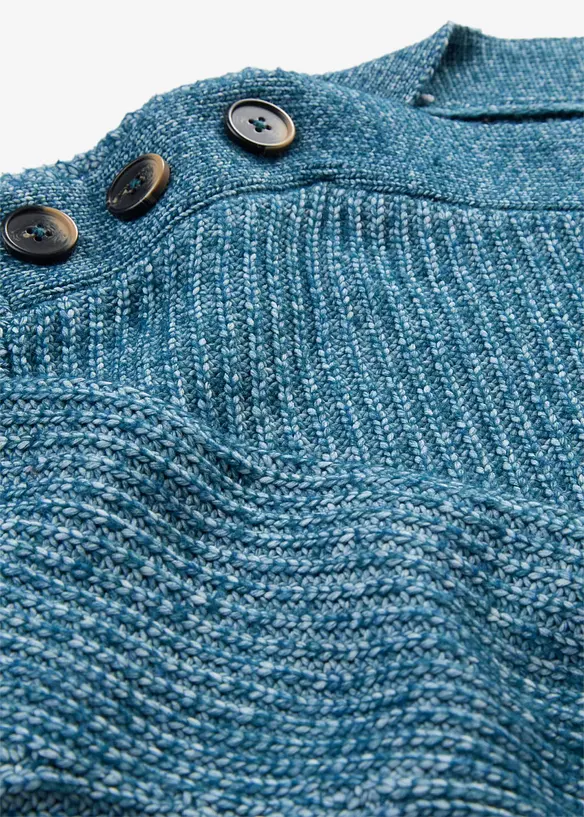 Maglione oversize con bottoni, bonprix