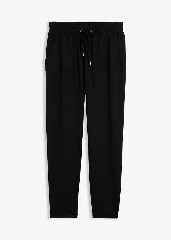 Pantaloni in jersey di misto cotone elasticizzato, bonprix