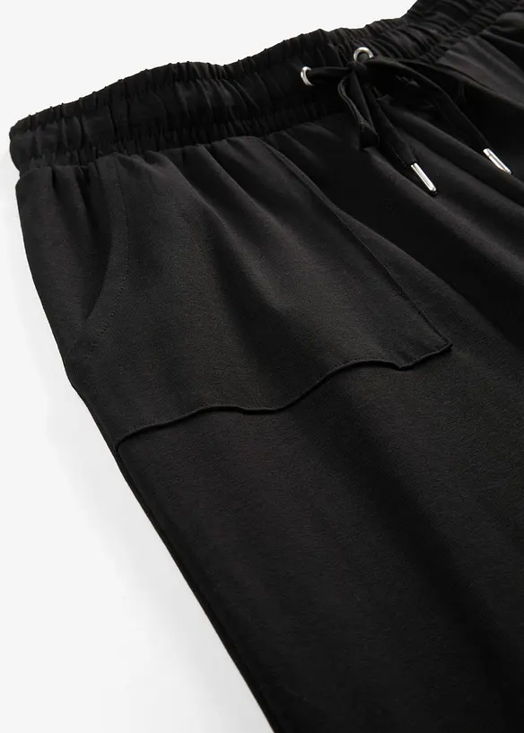 Pantaloni in jersey di misto cotone elasticizzato, bonprix