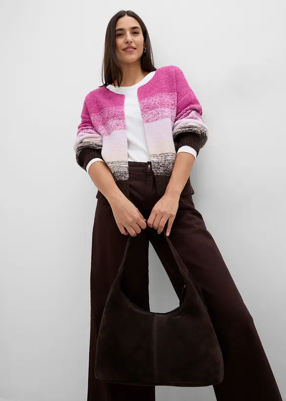 Cardigan in morbido filato grosso misto lana, bonprix