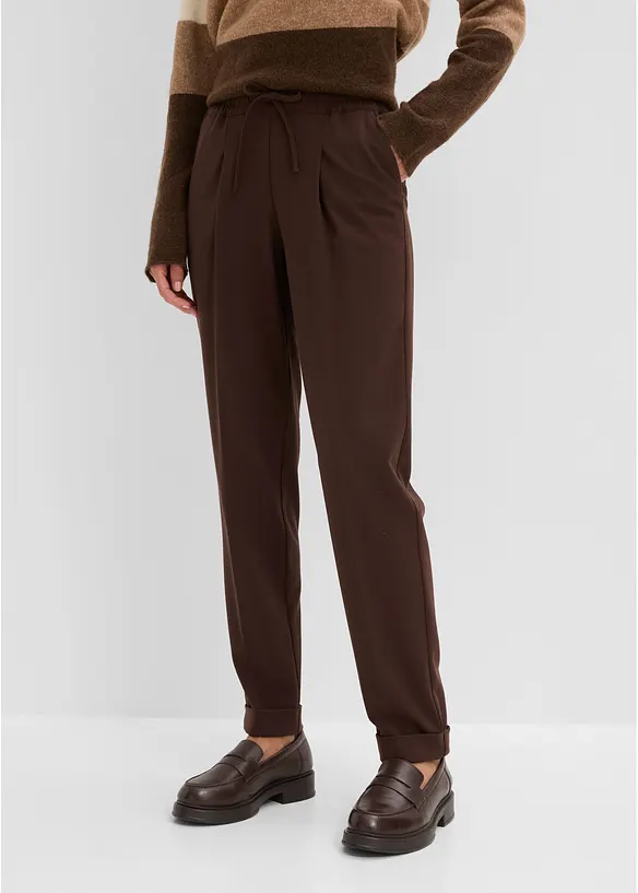 Pantaloni con pinces ed elastico in vita, bonprix