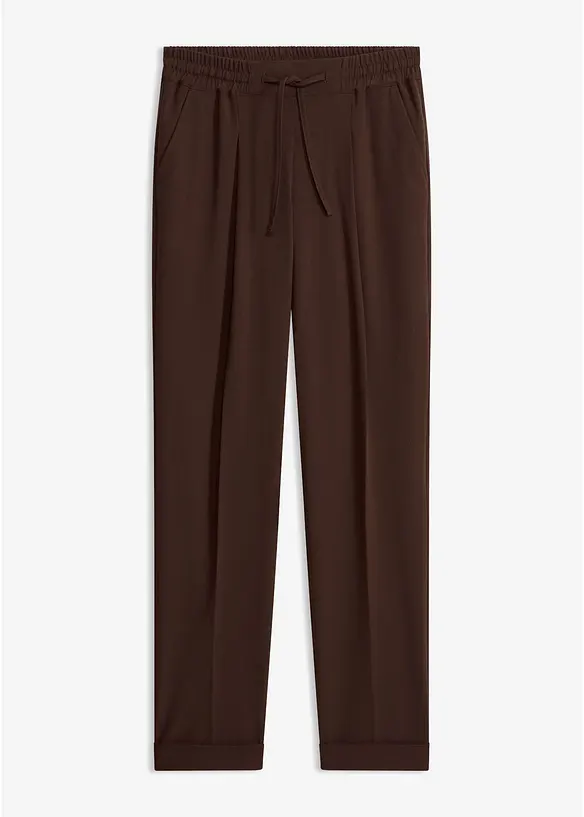 Pantaloni con pinces ed elastico in vita, bonprix