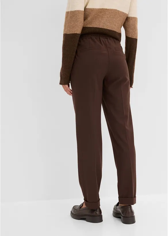 Pantaloni con pinces ed elastico in vita, bonprix