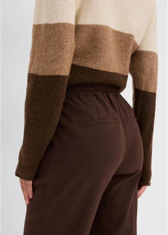 Pantaloni con pinces ed elastico in vita, bonprix