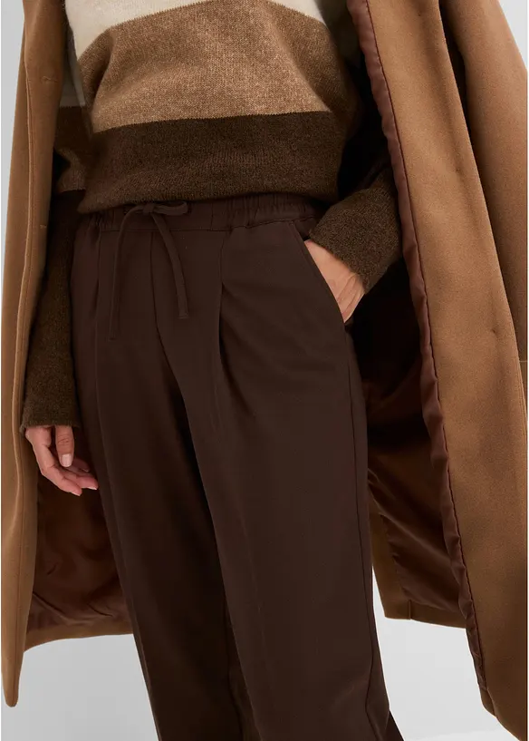 Pantaloni con pinces ed elastico in vita, bonprix