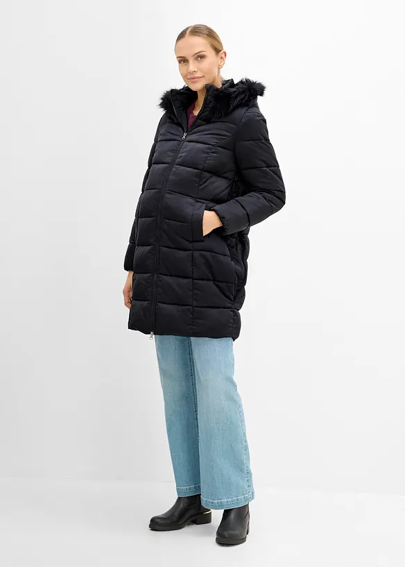Giubbotto pr&eacute;maman 3 in 1 con inserto babywearing e guarnizione in ecopelliccia rimovibile, bonprix