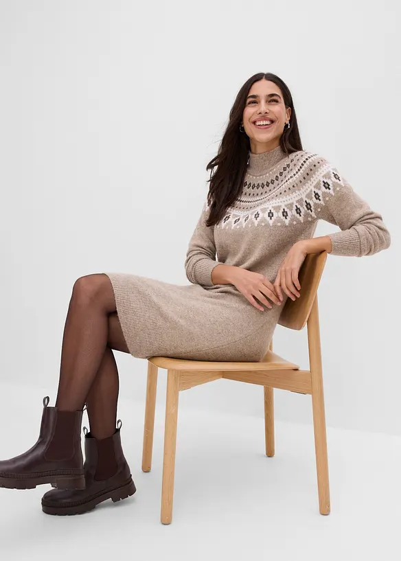 Abito in maglia norvegese, bonprix